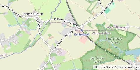 Map of Solihull, West Midlands