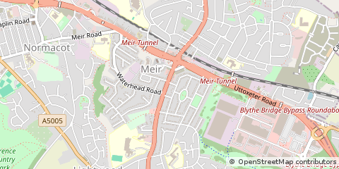 Map of Stoke-on-Trent, Staffordshire
