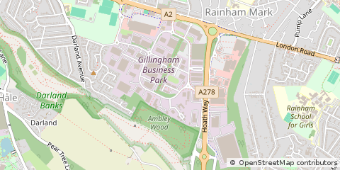 Map of Gillingham, Kent