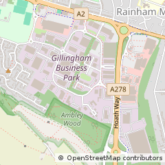 Map of Gillingham, Kent