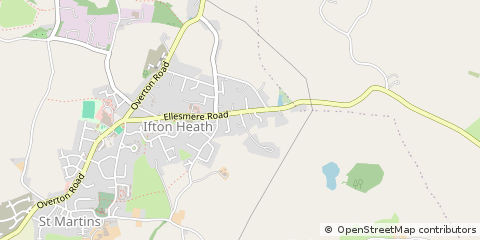 Map of Oswestry, Shropshire