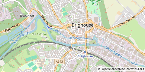 Map of Brighouse, West Yorkshire