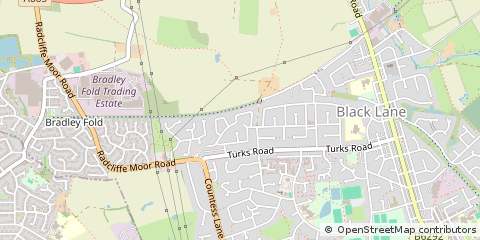 Map of Radcliffe, Greater Manchester