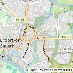 Map of Stourport on Severn, Worcestershire