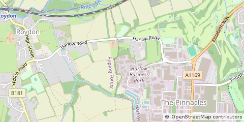 Map of Harlow, Essex
