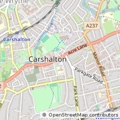 Map of Carshalton, Surrey