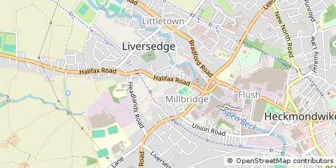 Map of Liversedge, West Yorkshire