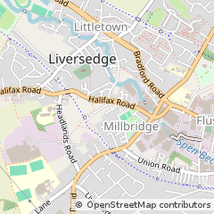 Map of Liversedge, West Yorkshire