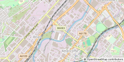 Map of Sheffield
