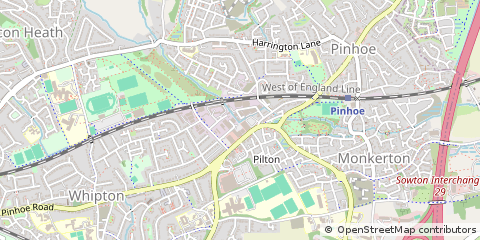 Map of Exeter, Devon