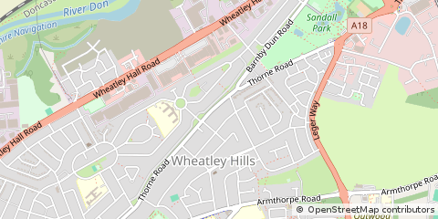 Map of Doncaster, South Yorkshire