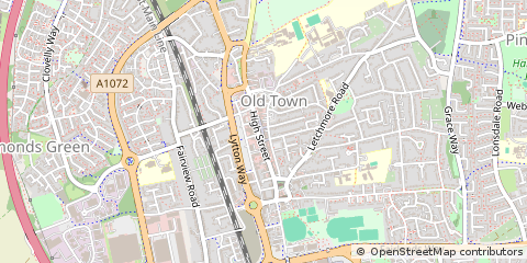 Map of Stevenage, Hertfordshire