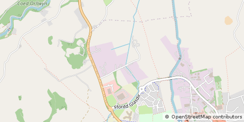Map of Ruthin, Clwyd