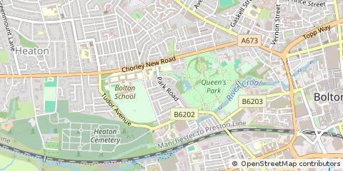 Map of Bolton, Lancashire