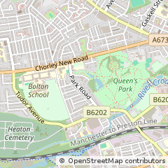 Map of Bolton, Lancashire