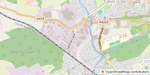 Map of Talbot Green, Rhondda Cynon Taff