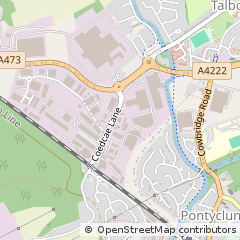 Map of Talbot Green, Rhondda Cynon Taff