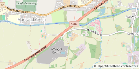 Map of Manchester, Lancashire