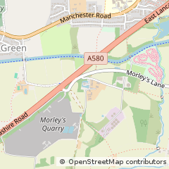 Map of Manchester, Lancashire