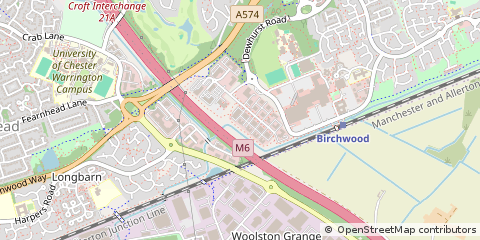 Map of Warrington, Cheshire