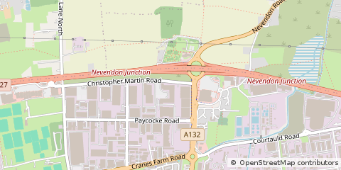 Map of Basildon, Essex