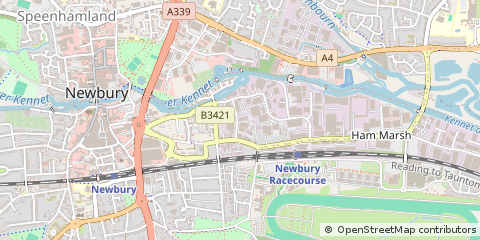 Map of Newbury, Berkshire
