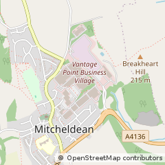 Map of Mitcheldean, Gloucestershire
