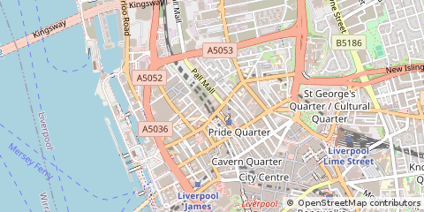 Map of Liverpool, Merseyside