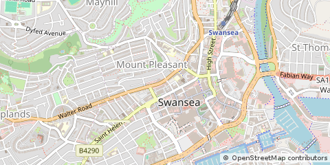 Map of Swansea