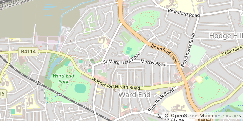 Map of Birmingham, West Midlands