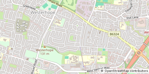 Map of Newcastle Upon Tyne, Tyne and Wear