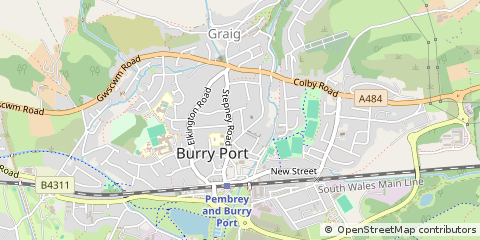 Map of Burry Port
