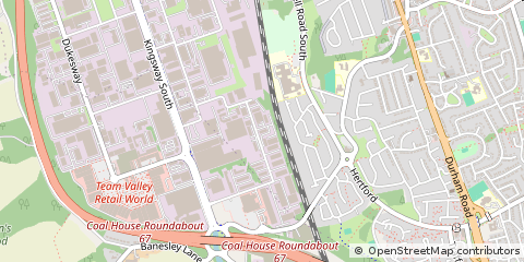Map of Gateshead