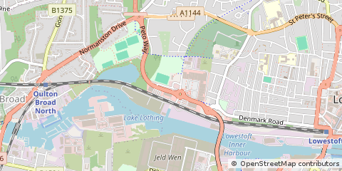 Map of Lowestoft, Suffolk