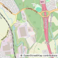 Map of Sheffield, South Yorkshire