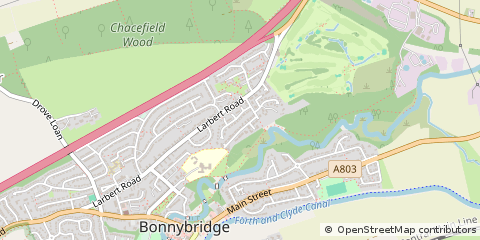 Map of Bonnybridge, Stirlingshire