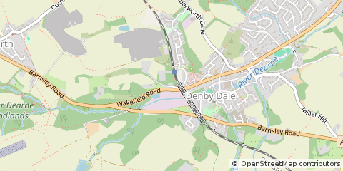 Map of Huddersfield, West Yorkshire