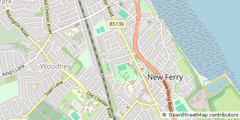 Map of Wirral, Merseyside