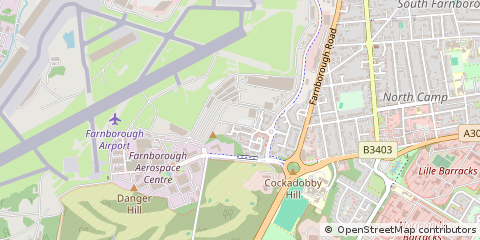 Map of Farnborough, Hampshire