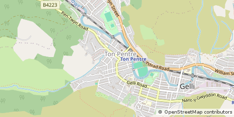 Map of Pentre, Rhondda