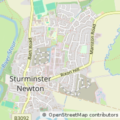 Map of Sturminster Newton, Dorset