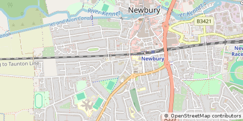 Map of Newbury, Berkshire