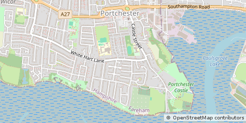 Map of Portchester, Hampshire