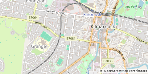Map of Kilmarnock, Ayrshire
