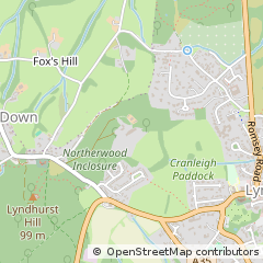 Map of Lyndhurst, Hants