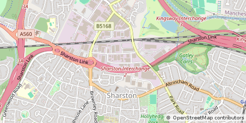 Map of Wythenshawe, Manchester