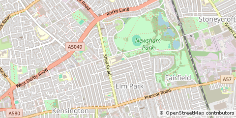 Map of Liverpool, Merseyside