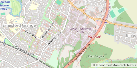 Map of Coventry, West Midlands