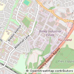 Map of Coventry, West Midlands