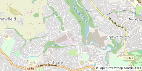Map of Rochdale, Lancashire